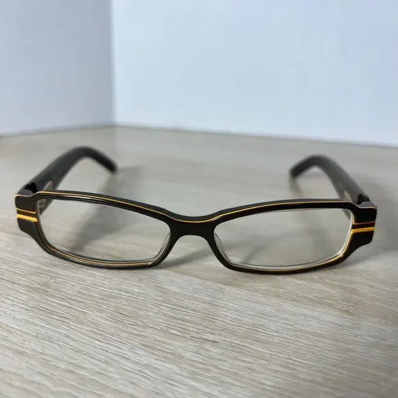 Gucci GG2916 GRN Eyeglasses Brown Orange Frames 50-14-125 - Picture 5 of 11